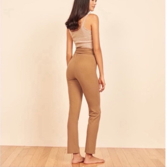 Reformation Kassia Ribbed Knit Pants in Butterscotch - Picture 5 of 14